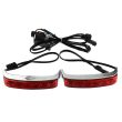 LA010701 hdbubalus red lens saddlebag tail light for Harley Touring chrome