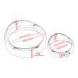 HDBUBALUS Softail Headlamp Ring Visor-zh001454